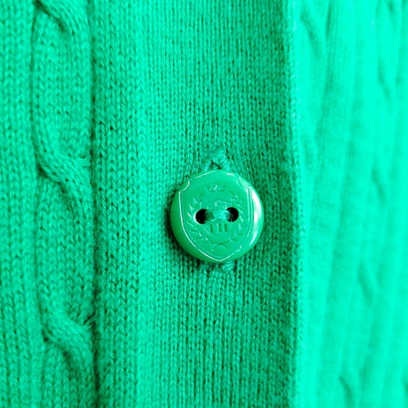 Tommy Hilfiger Pima Cotton cable knit style cardigan button front H - Picture 6 of 10